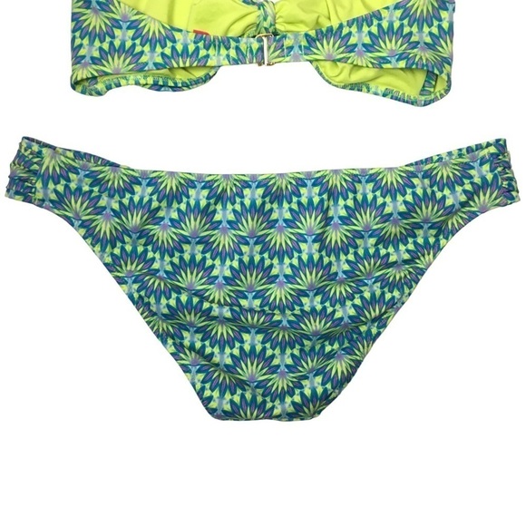 VICTORIA’S SECRET Bikini Tube Twist Top Ruched Bottoms Floral Multicolor Medium - Picture 10 of 16